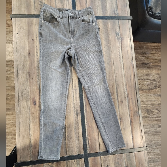 Express Gray 0-2-4 one size cropped non distressed skinny - Picture 2 of 5